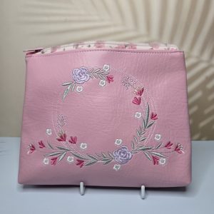 Embroidered Zipped Pouch